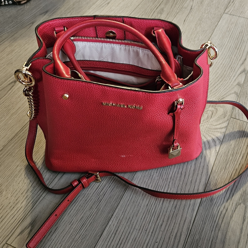 Michael Kors Red Leather Women's Bag
